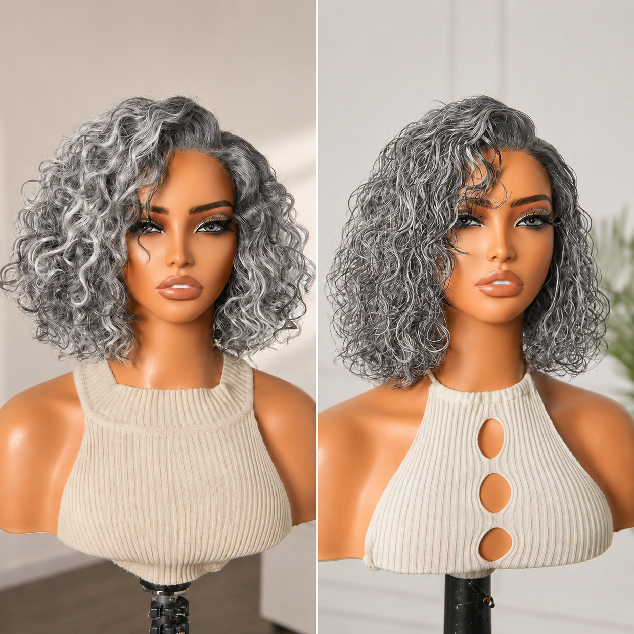 🔥LIMITED TIME OFFER 🔥Ready-to-Wear Glueless Curly Bob Wig