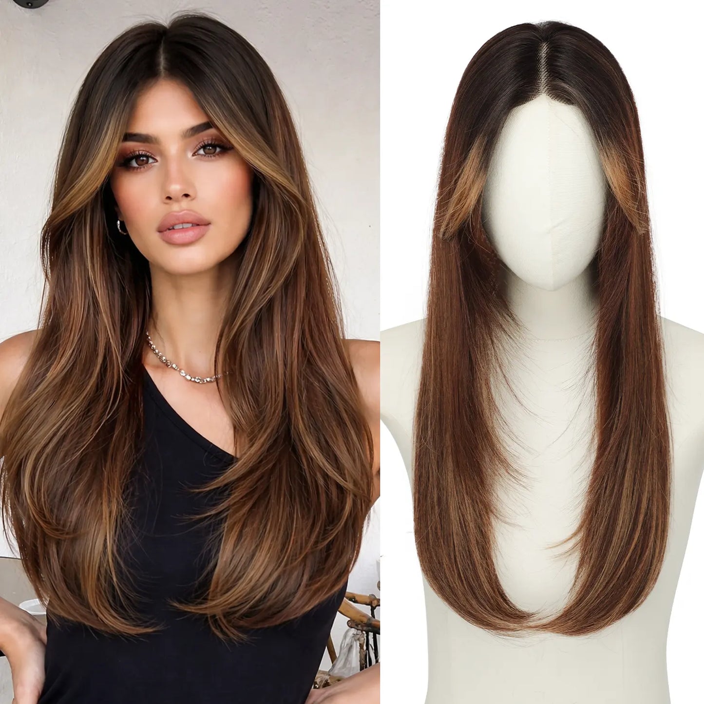 "Human Hair Topper — Lightweight Layered"
