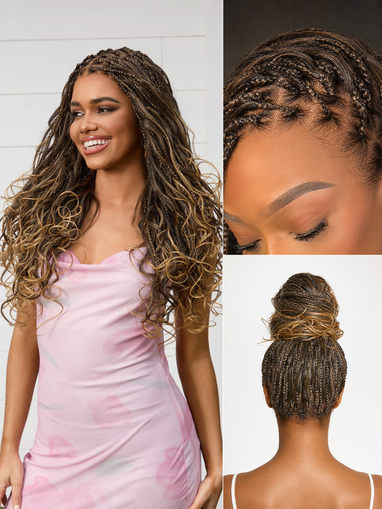 💖Real Scalp Knotless Braided Wig – Lightweight Fit