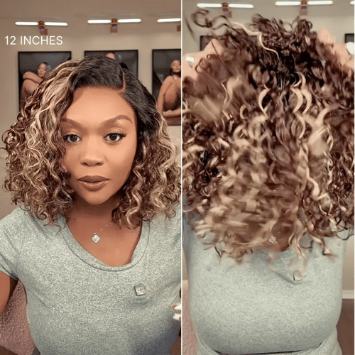 🔥LIMITED TIME OFFER 🔥Ready-to-Wear Glueless Curly Bob Wig