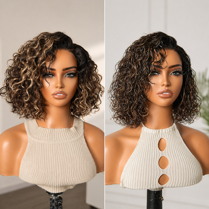 🔥LIMITED TIME OFFER 🔥Ready-to-Wear Glueless Curly Bob Wig