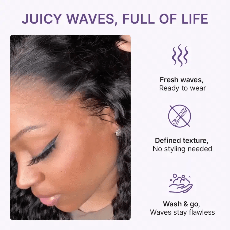 🔥Last Day:60% Off✨ No Glue, No Hassle – Natural Wavy & Braided Wigs