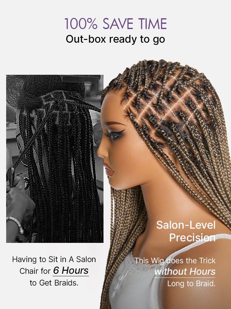 ✨Last Day: 58% Off✨ Salon Braids HD Lace Knotless Wig 🔥