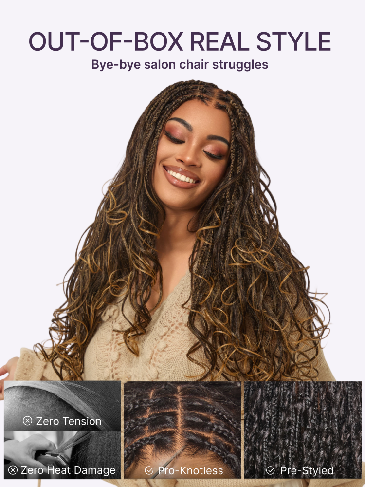 ✨Last Day: 58% Off✨ Salon Braids HD Lace Knotless Wig 🔥