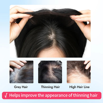 "Human Hair Topper — Lightweight Layered"