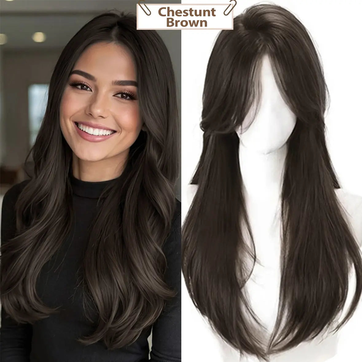 "Human Hair Topper — Lightweight Layered"