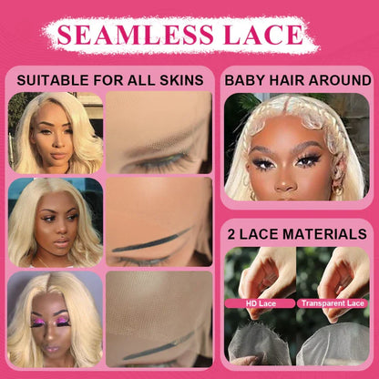 ⚡ Final Hours – Up to 57% Off🌷💥Straight HD Transparent Lace Front Wigs Human Hair
