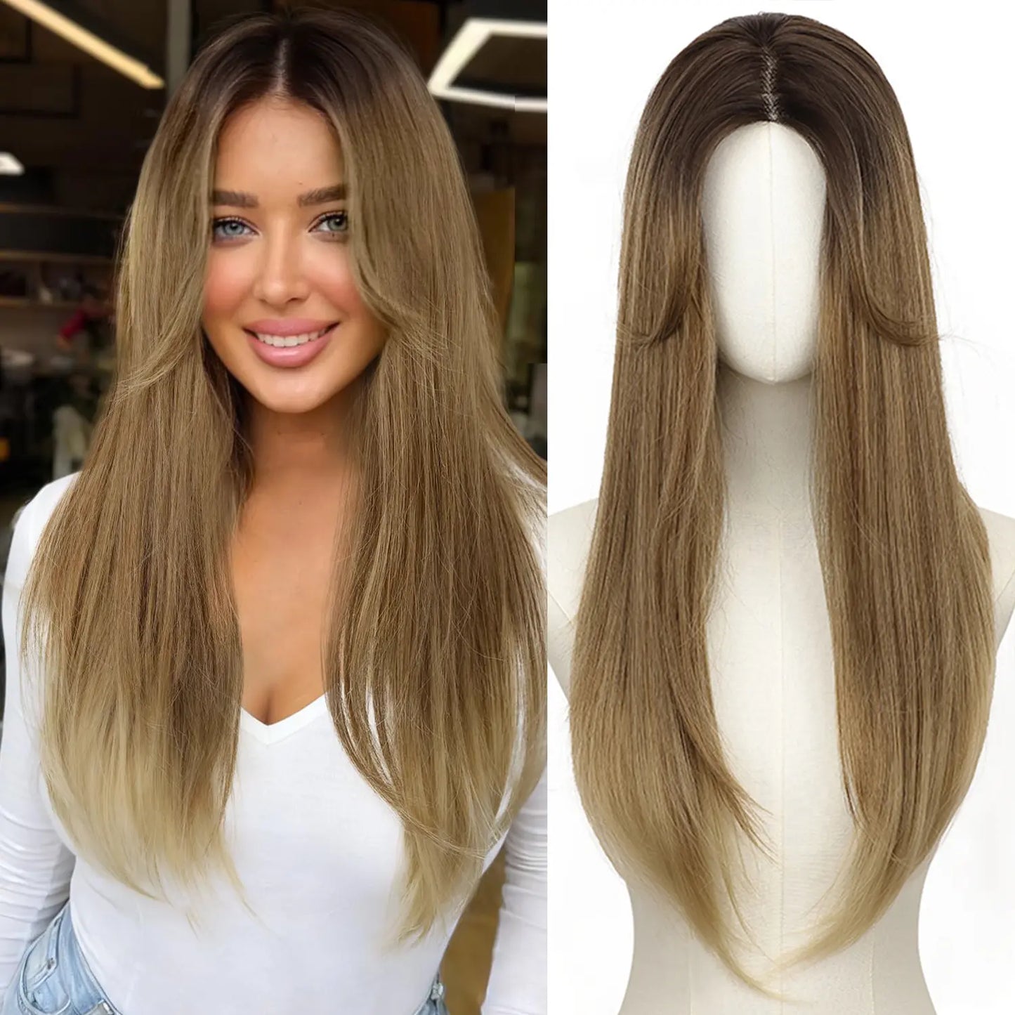 "Human Hair Topper — Lightweight Layered"